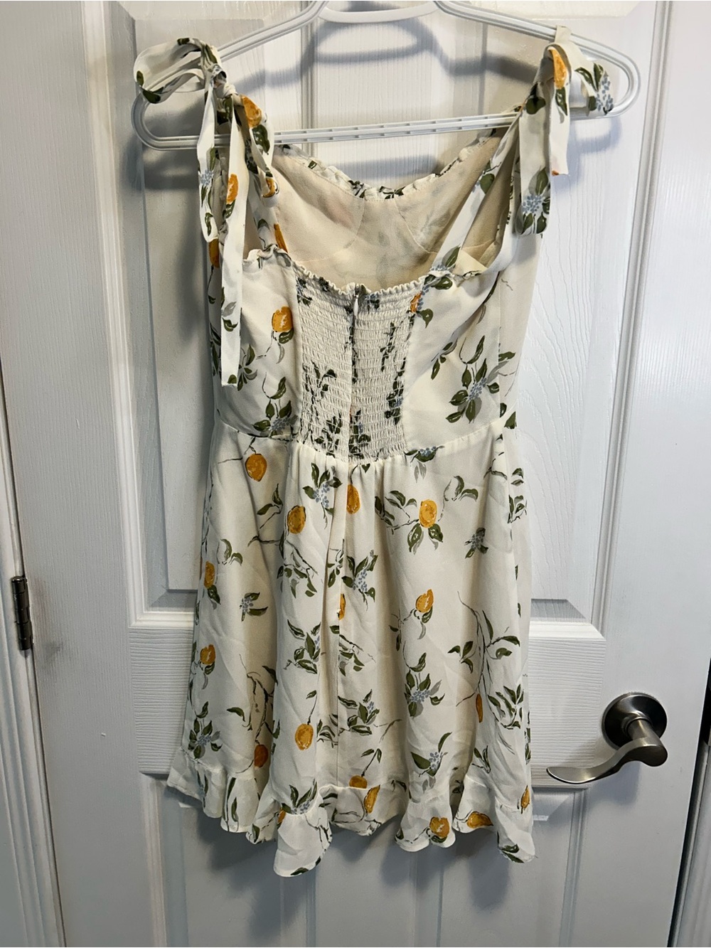 Reformation Christine Citron Mini Dress with Lemon Print - Picture 11 of 13